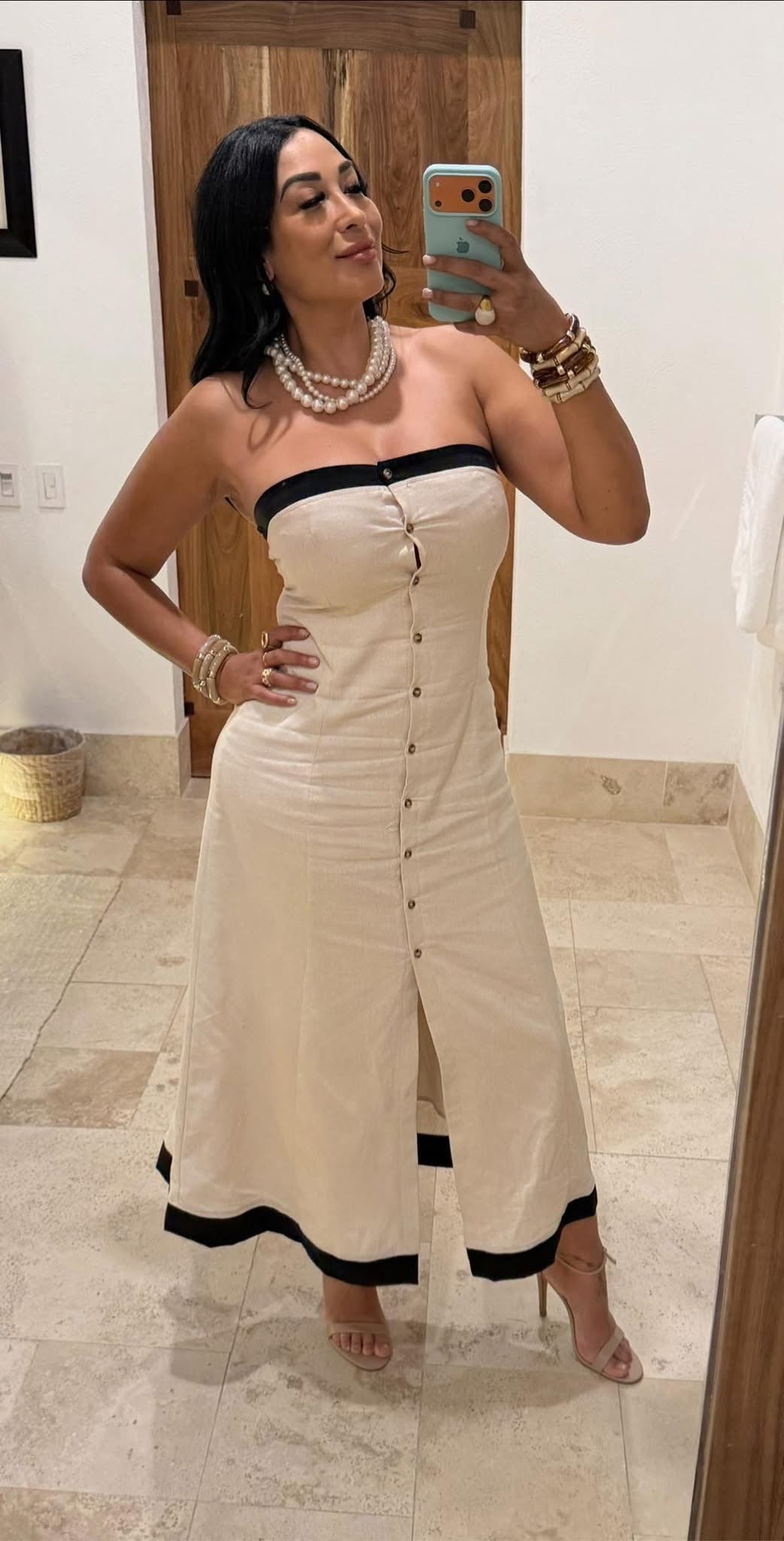 VESTIDO LINO STRAPLESS