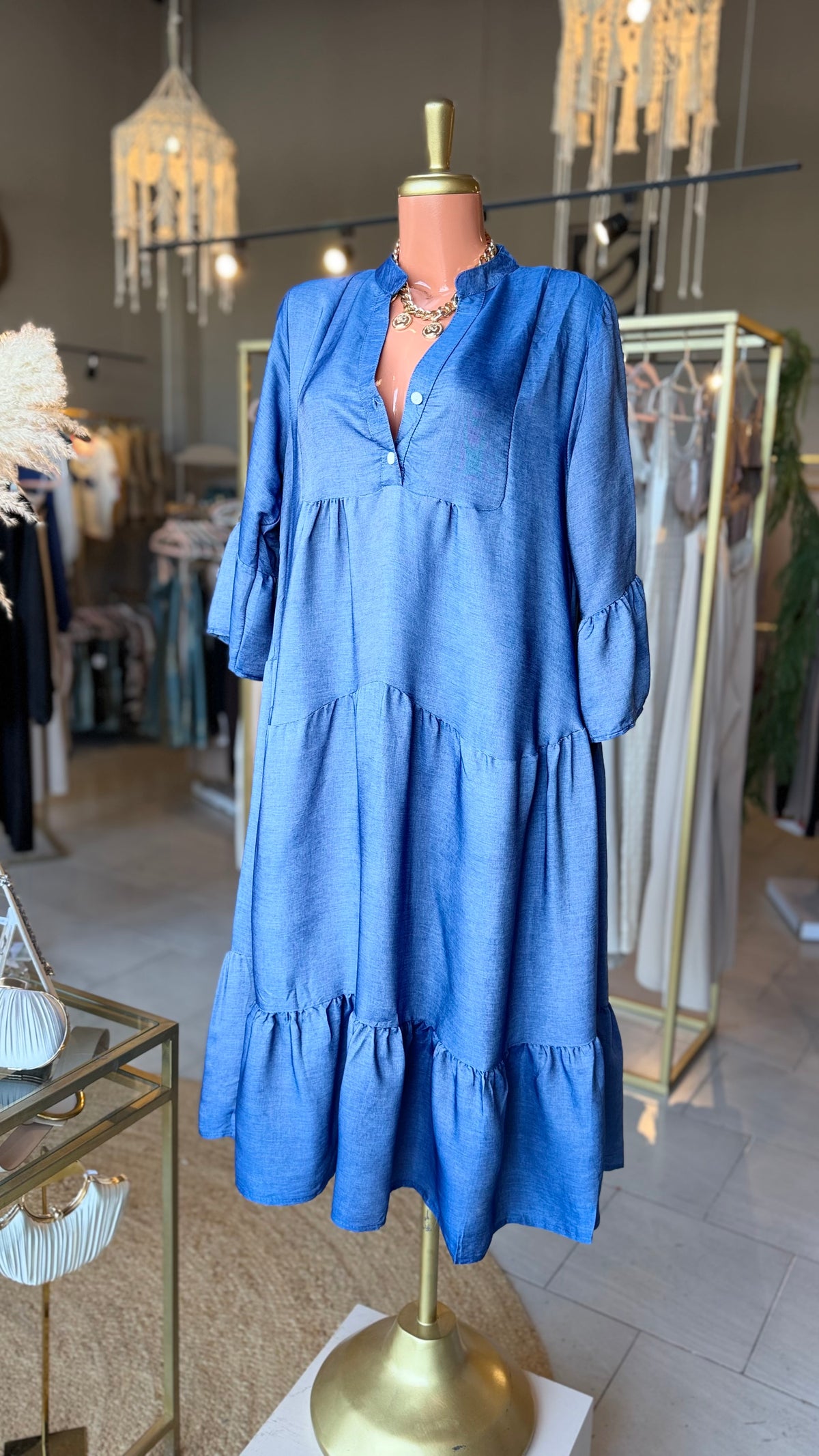 Vestido azul tipo denim