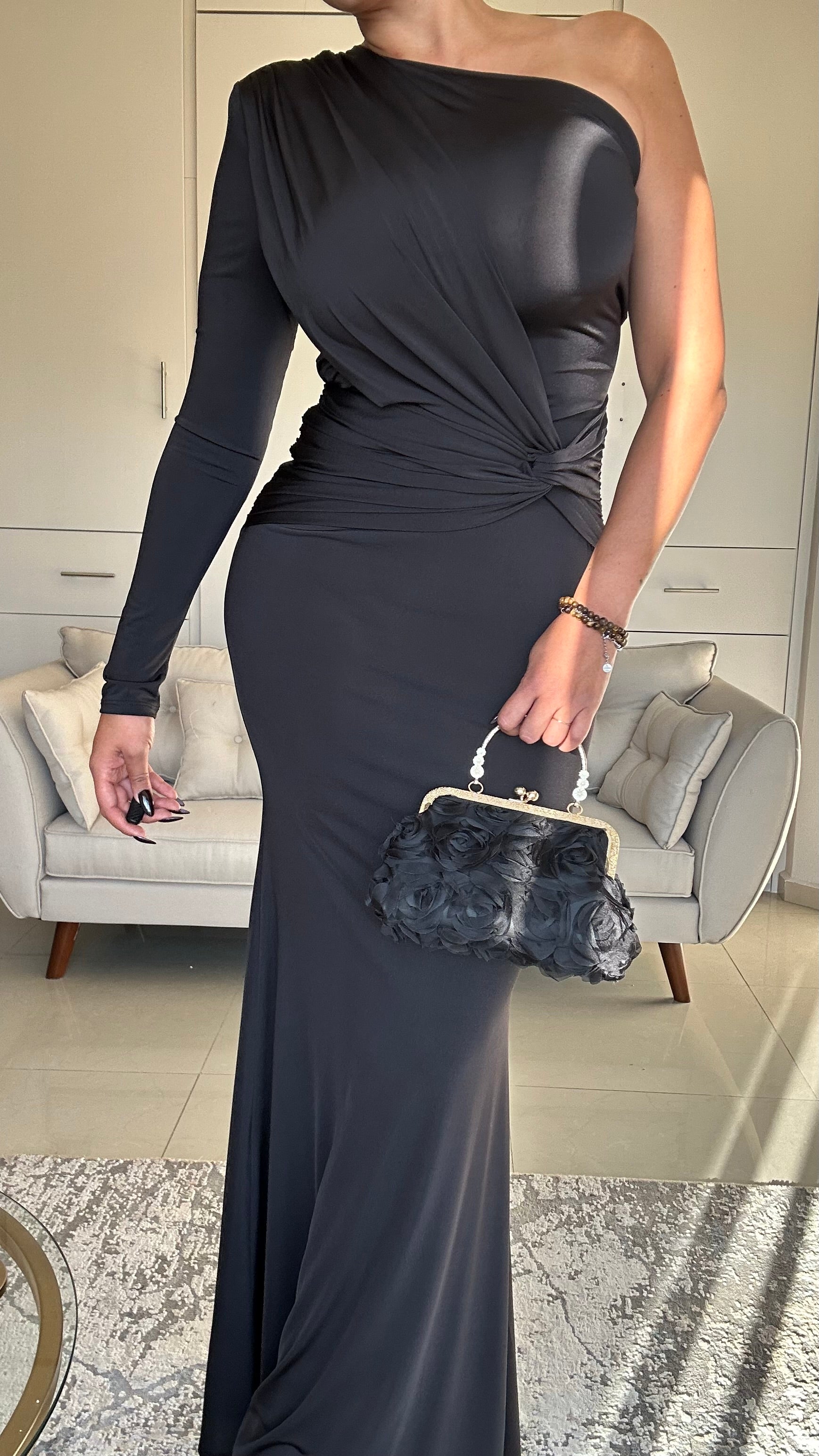 Vestido de Noche Asimétrico Elegance Noir