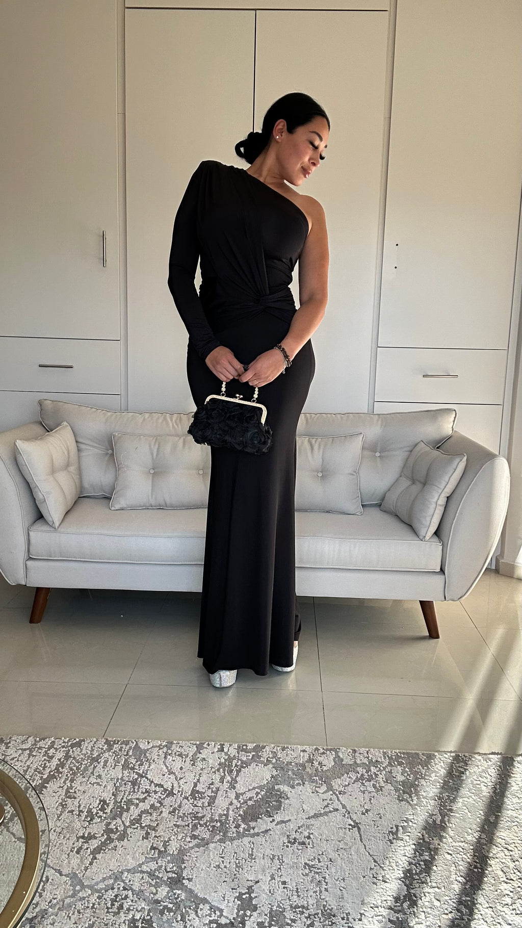 Vestido de Noche Asimétrico Elegance Noir