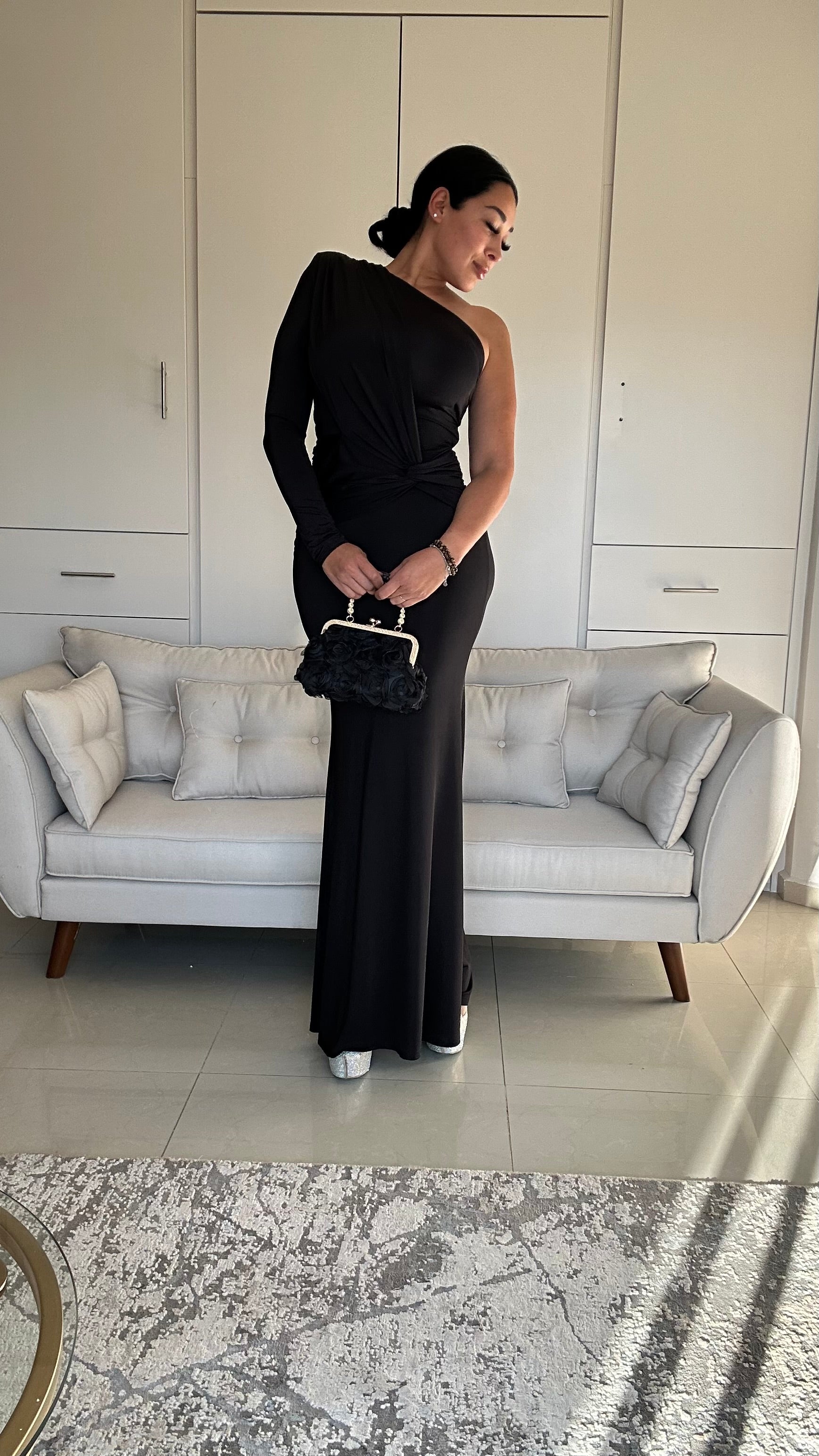 Vestido de Noche Asimétrico Elegance Noir
