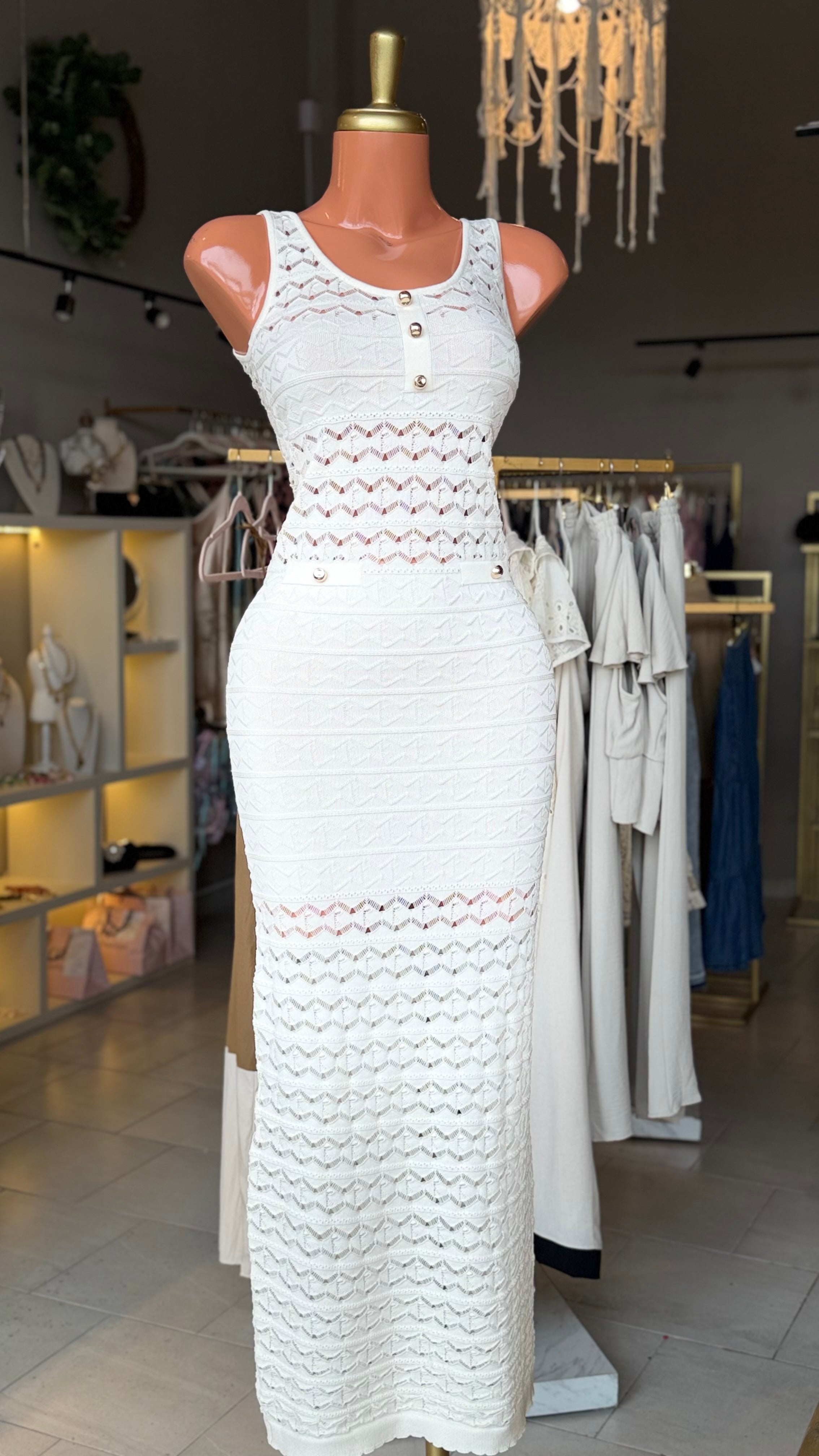 VESTIDO IVORY DE PUNTO
