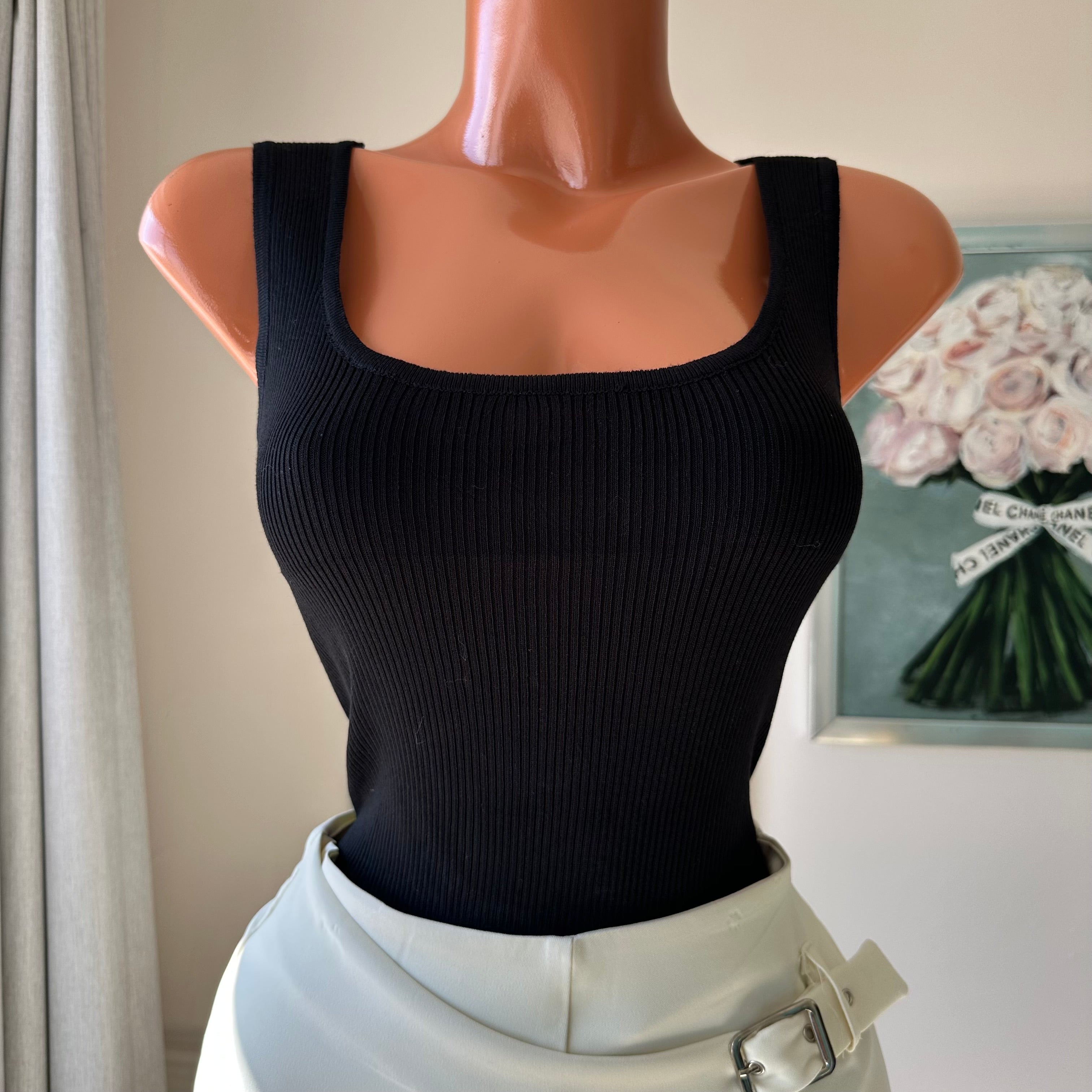 🖤 Panty Negra de Punto Básica Elegante